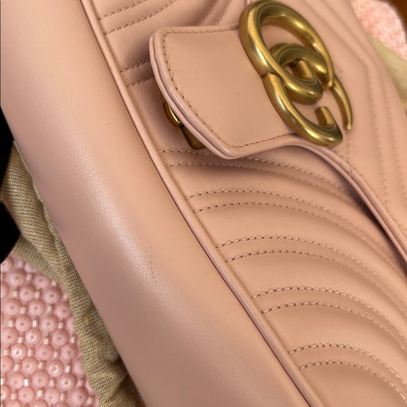 Gucci GG Pink Medium Marmont Shoulder Bag - Picture 7 of 7